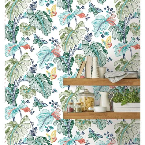 RoomMates Boho Palm Peel and Stick Wallpaper - Walmart.com - Walmart.com