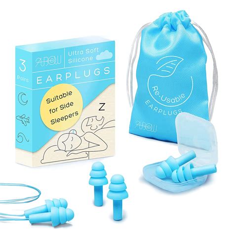 Buy Soft Ear Plugs for ing Noise Cancelling, Silicone Ear Plugs for Swimming, Reusable Earplugs ...