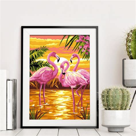 Diamond Painting - Full Round - Flamingo