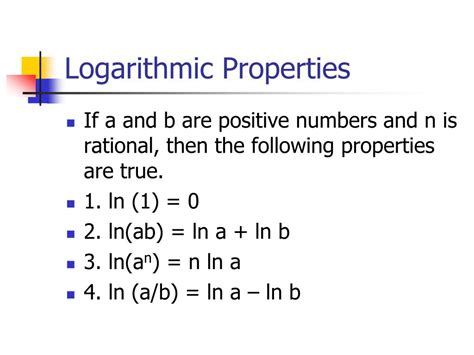 PPT - The Natural Logarithmic Function PowerPoint Presentation, free download - ID:6593903