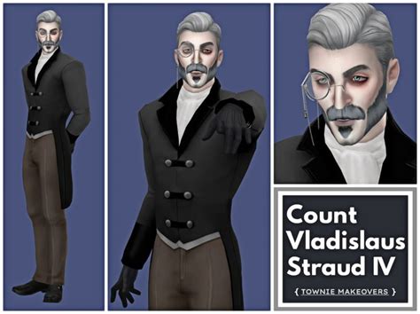 Townie Makeovers - Vladislaus Straud | Sims 4, Sims, Sims 4 characters