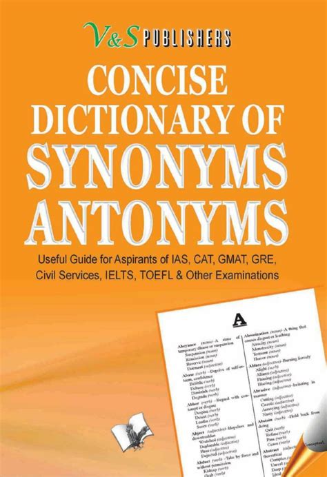 Concise Dictionary Of Synonyms Antonyms Magazine