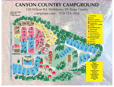 Canyon Country Campground Site Map | Canyon Country Campground