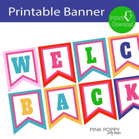 {Free Printables} Welcome Back Banner