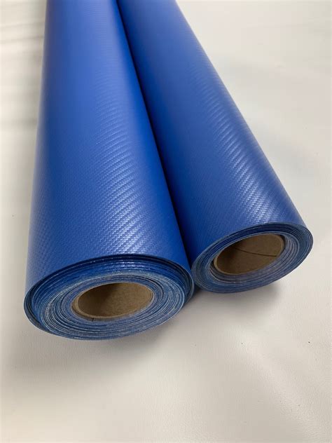 Fabric Crafts Pac Blue Carbon Fiber Marine Vinyl Fabric 30 Ft Outdoor ...