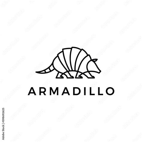 Simple Armadillo Logo Design Vector Stock Vector | Adobe Stock