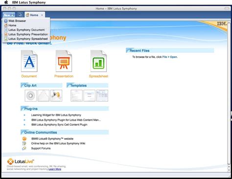 IBM Lotus Symphony 3.0.1 (Mac) - Download