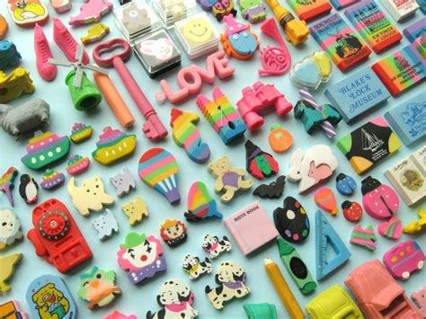 Bugs and Fishes by Lupin: 80s Child: My Eraser Collection!