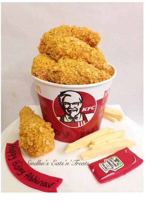 KFC chicken bucket cake | Kfc cake, Food, Amazing cakes