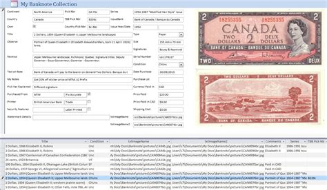 Banknote Collection Database