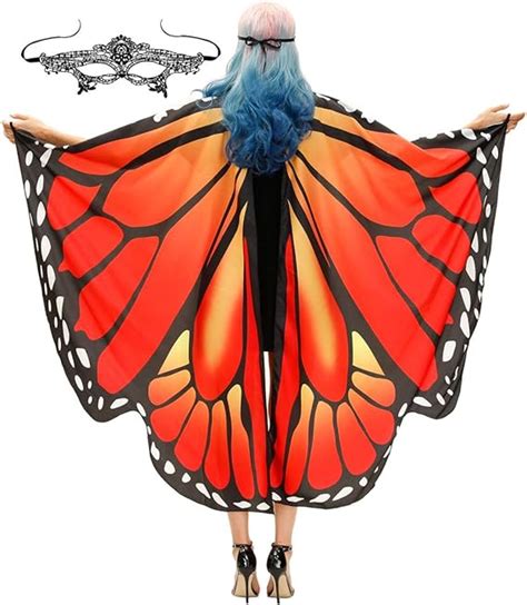 Amazon.com: Butterfly Wings Costume Adult Halloween Butterfly Cape Costume Women Festival: Clothing