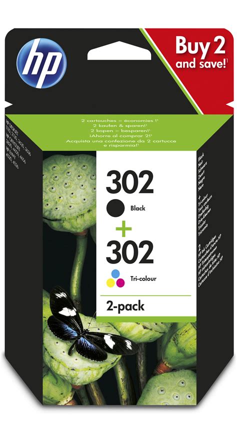 HP 302 2-pack Black/Tri-colour Original Ink Cartridges