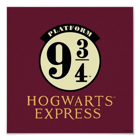 Platform 9 3/4 HOGWARTS™ EXPRESS Icon Poster | Zazzle | Hogwarts express, Harry potter poster ...