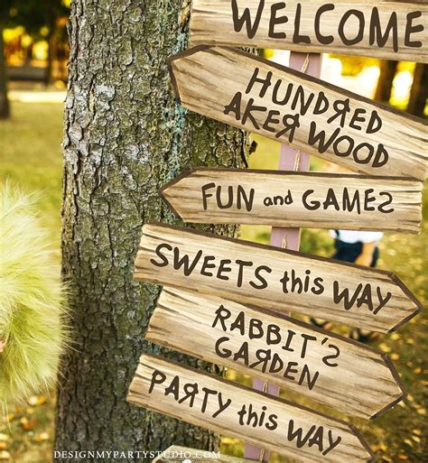 Printable Winnie the Pooh Arrow Signs Pooh Birthday Party - Etsy UK