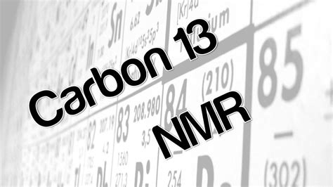 Carbon-13 NMR spectroscopy - YouTube