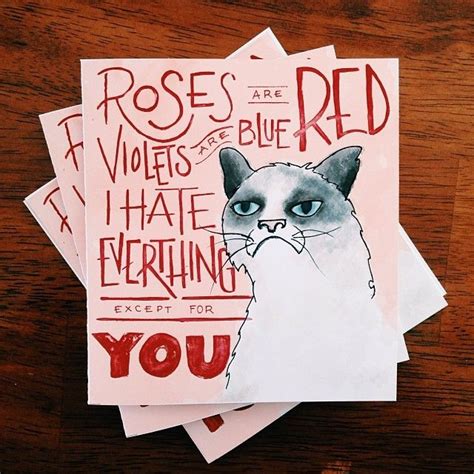 Grumpy Cat Valentines. (the ordinary pursuit) | Manualidades, Tarjetas ...