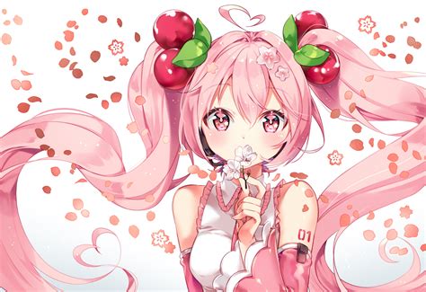 Download Sakura Miku Anime Vocaloid HD Wallpaper by ARAM