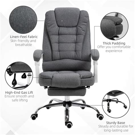 Ergonomic Office Chair with Retractable Footrest