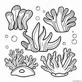 Colorful Seaweed Underwater Scene Coloring Page 24643 19483 sketch template