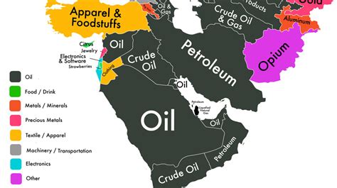 Natural Resources Of The Middle East Map - Gillan Dianemarie