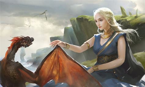 Daenerys Targareyn With His Dragon Art Wallpaper, HD Movies 4K ...