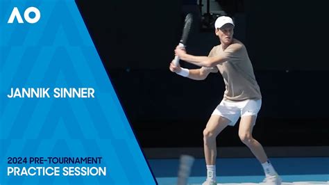 Jannik Sinner Practice Session | Australian Open 2024 - Fotnet24