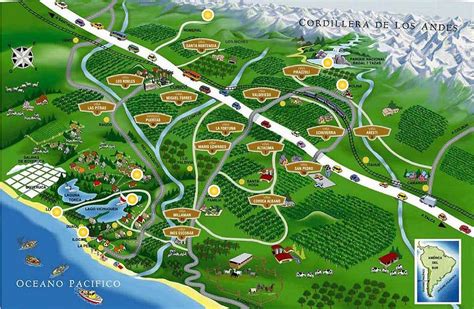 Map of wine region Curico - Chile | Wine region, Chile, Map