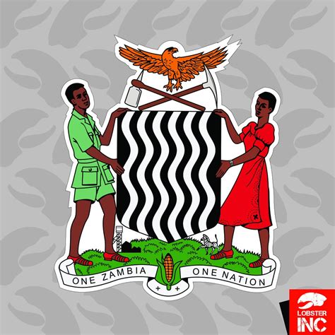 Zambian Coat of Arms Sticker Self Adhesive Vinyl Zambia flag | Etsy