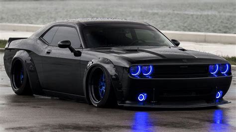 Custom Black Dodge Challnger neon wheels Dodge Muscle Cars, Mopar Cars ...