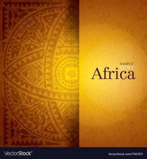 African background design Royalty Free Vector Image