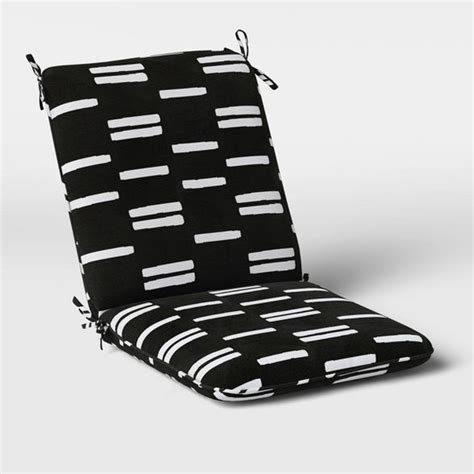 Stripe Outdoor Chair Cushion DuraSeason Fabric™ Black/White - Project 62™ in 2021 | Outdoor ...