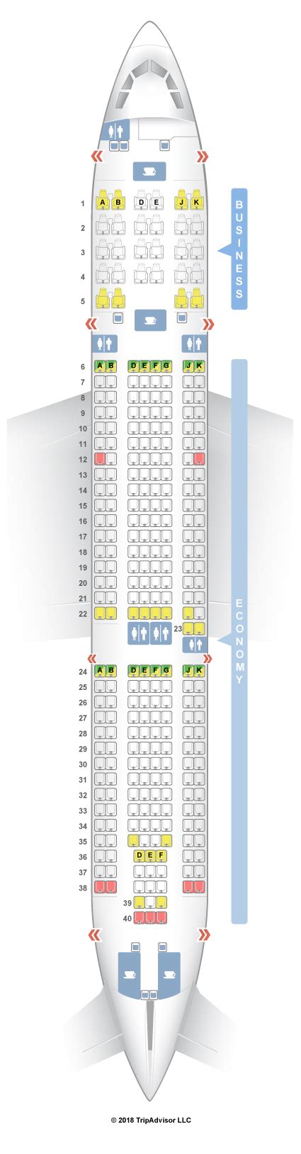 SeatGuru Seat Map Turkish Airlines Airbus A330-300 (333)