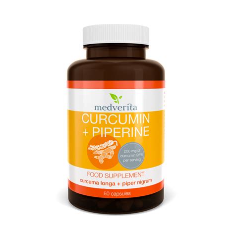 Turmeric Curcumin + Piperine Black Pepper 95% Extract- 60 capsules | Healthy food shop UK -buy ...