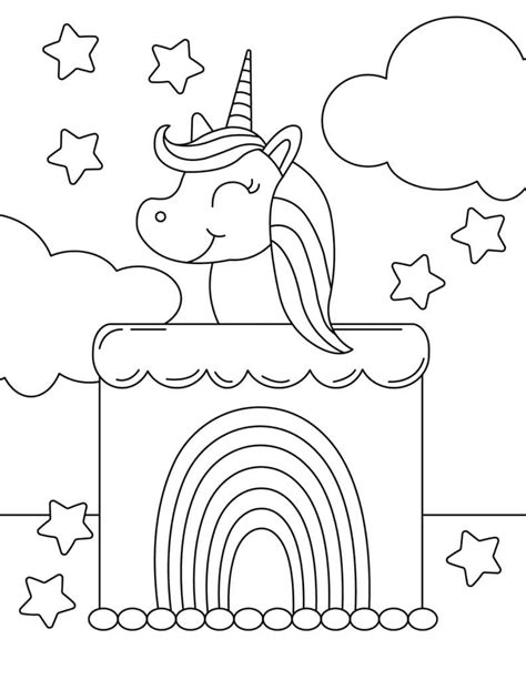 Free Printable Unicorn Cake coloring page - Download, Print or Color Online for Free