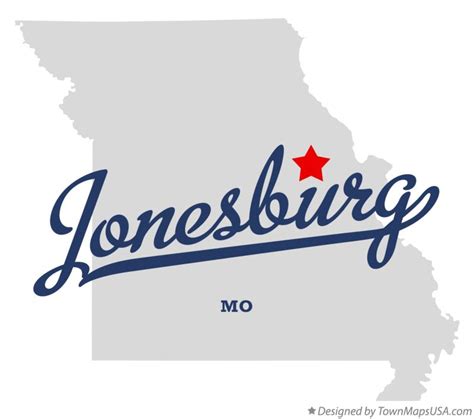 Map of Jonesburg, MO, Missouri