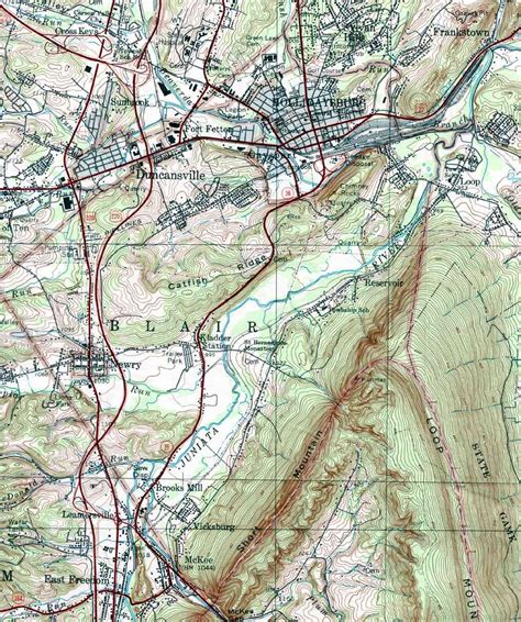 Blair County, Pennsylvania map 1872 | Blair county, Hollidaysburg, Altoona