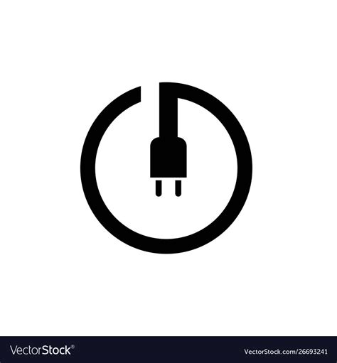 Power button icon logo element Royalty Free Vector Image