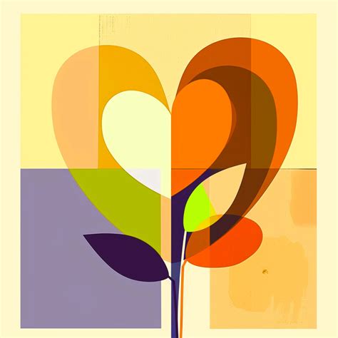 Abstract Flower Heart Art Print Free Stock Photo - Public Domain Pictures