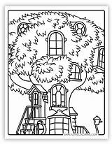 Treehouse Coloring Pages Free PDF Printables  Simply Love sketch template