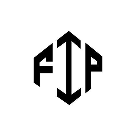 FIP letter logo design with polygon shape. FIP polygon and cube shape ...