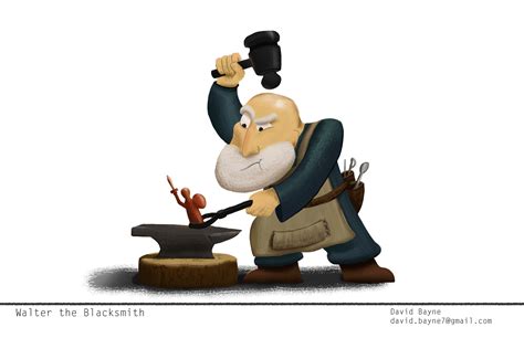 Blacksmith character design on Behance