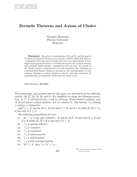 (PDF) Zermelo Theorem and Axiom of Choice