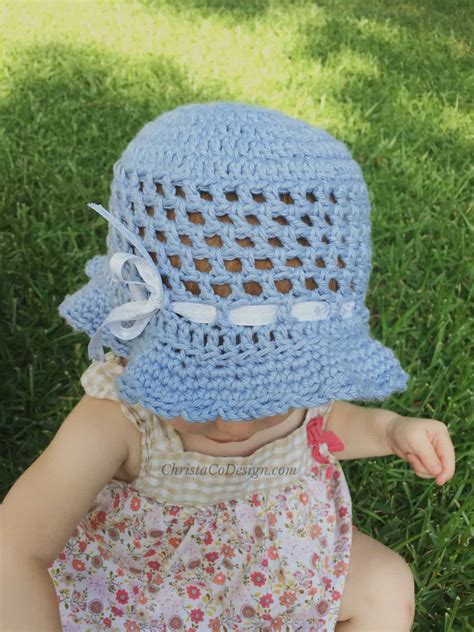 Easy Crochet Toddler Sun Hat Pattern + Photo Tutorial - ChristaCoDesign