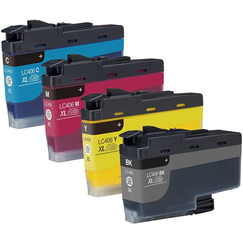 Brother LC406 Inkjet Bundle Pack - 4 Cartridges - Compatible