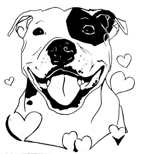 staffy drawings | Pitbull drawing, Dog coloring page, Animal drawings