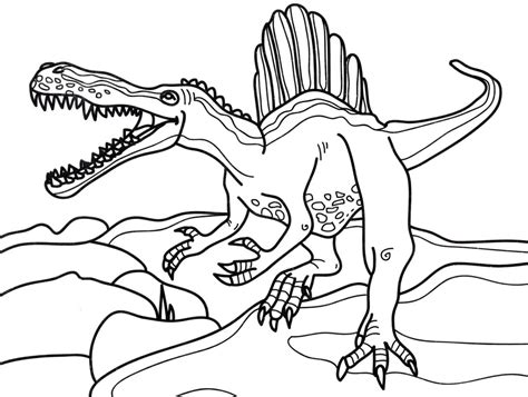 Coloriage Spinosaurus. Téléchargez ou imprimez gratuitement