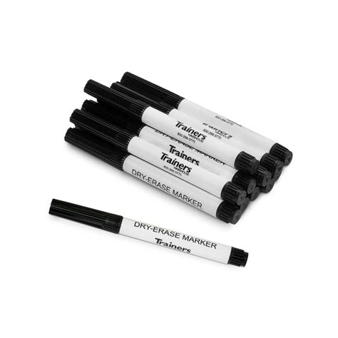 Set of 12 Black Dry Erase Markers |Trainers Warehouse