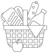 Picnic Basket Food coloring page | Free Printable Coloring Pages