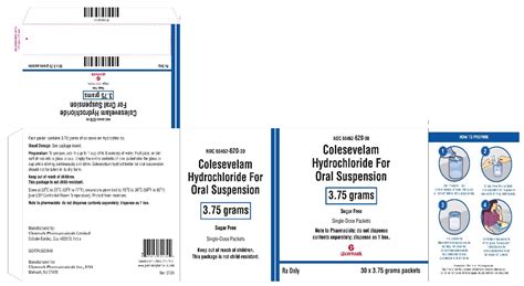 NDC 68462-620 Colesevelam Hydrochloride Powder, For Suspension Oral ...