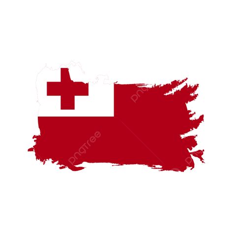 Tonga Flag Brush Strokes Isolated Element Clipart Design, Tonga Flag, Brush Strokes, Tonga Flag ...